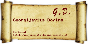 Georgijevits Dorina névjegykártya